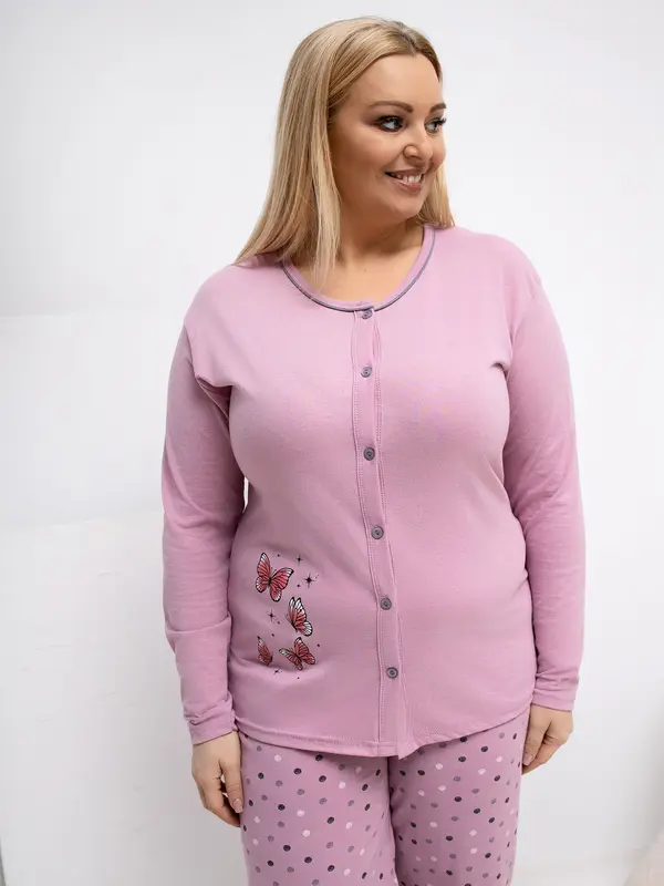 Forever Pink Ružičasta pidžama s leptirima