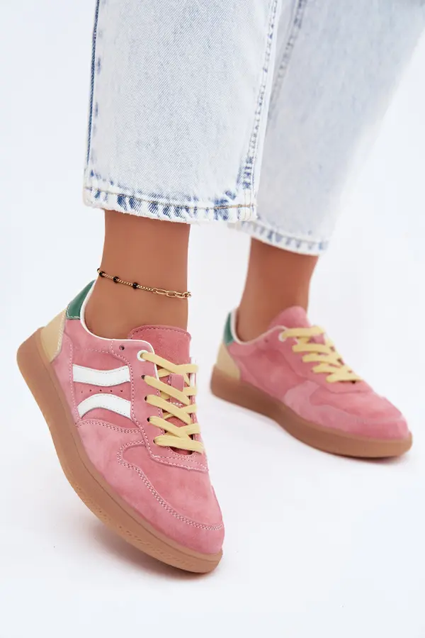 Boto Ružičaste ženske tenisice Boto Leather Suede