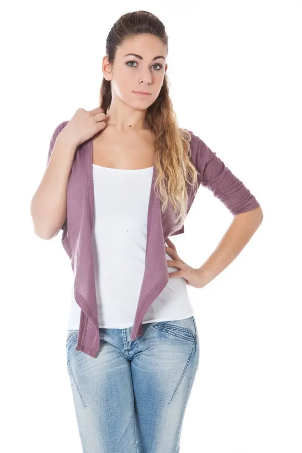 PHARD Ružičasti ženski bolero džemper