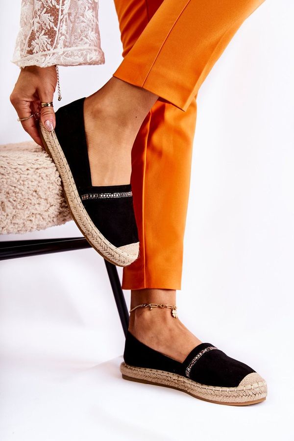 S. BARSKI S. BARSKI Classic Women's Slip-On Espadrilles Black Cersei