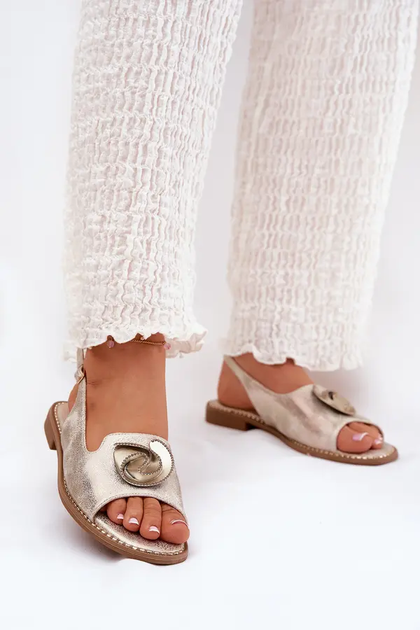 S. BARSKI S. BARSKI Glistening women's sandals with decoration S.Barski