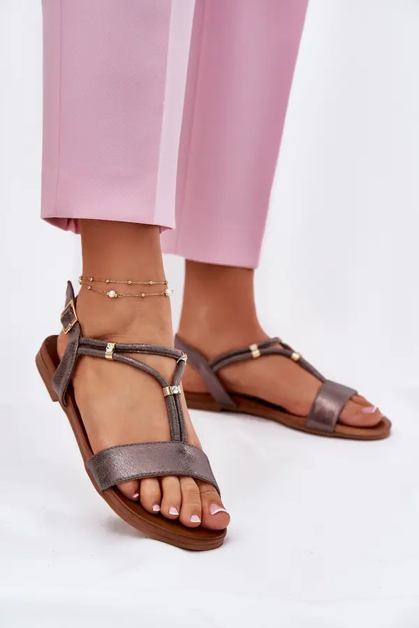 S. BARSKI S. BARSKI Ladies Flat Sandals With Straps S.Barski
