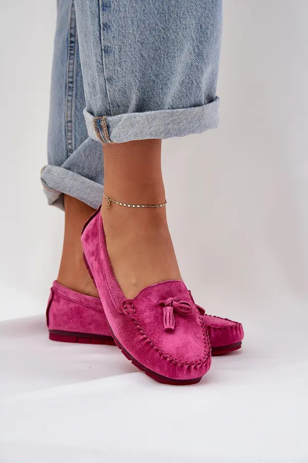 S. BARSKI S. BARSKI Women's Flat Classic Suede Moccasins S.Barski
