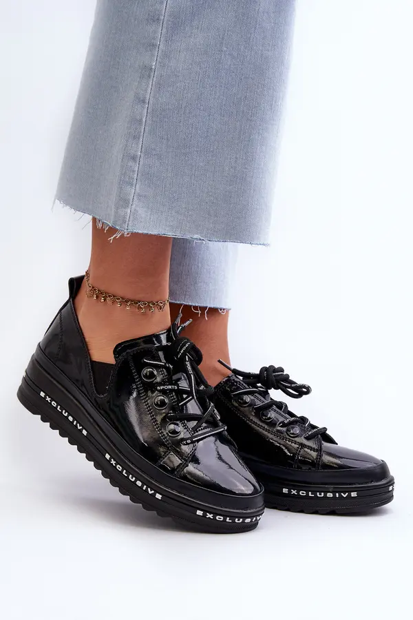 S. BARSKI S. BARSKI Women's Lace-Up Platform Shoes Genuine Leather S.Barski