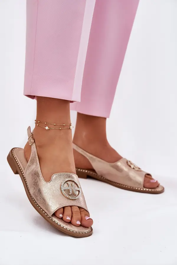 S. BARSKI S. BARSKI Women's Sandals On Flat Heel With Decoration S.Barski