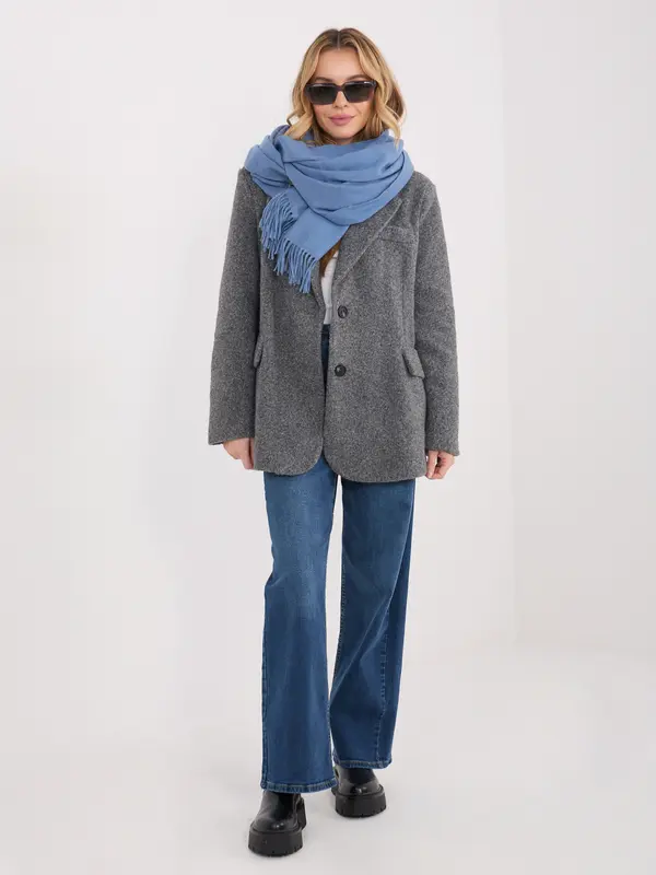 Wool Fashion Italia Šal u sivoj i plavoj boji