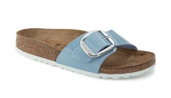 Birkenstock Sandale - Birkenstock Madrid Big Buckle Birko-Flor Narrow Fit Blue Plava