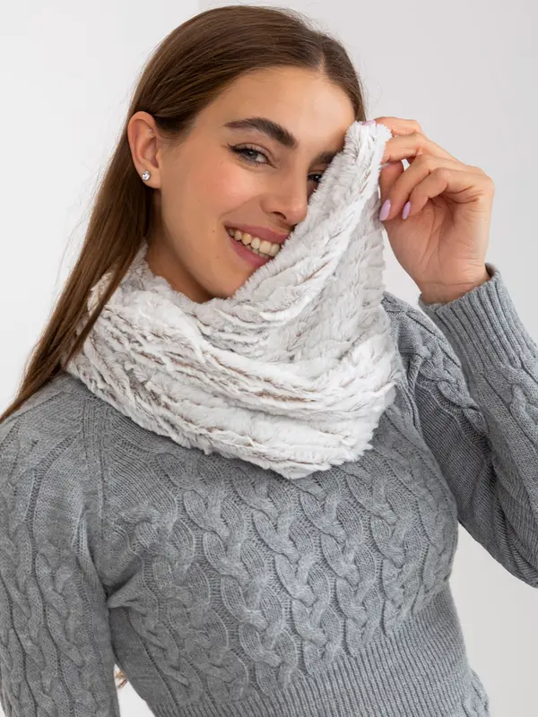 Factory Price Scarf-AT-KM-001.76-white-brown