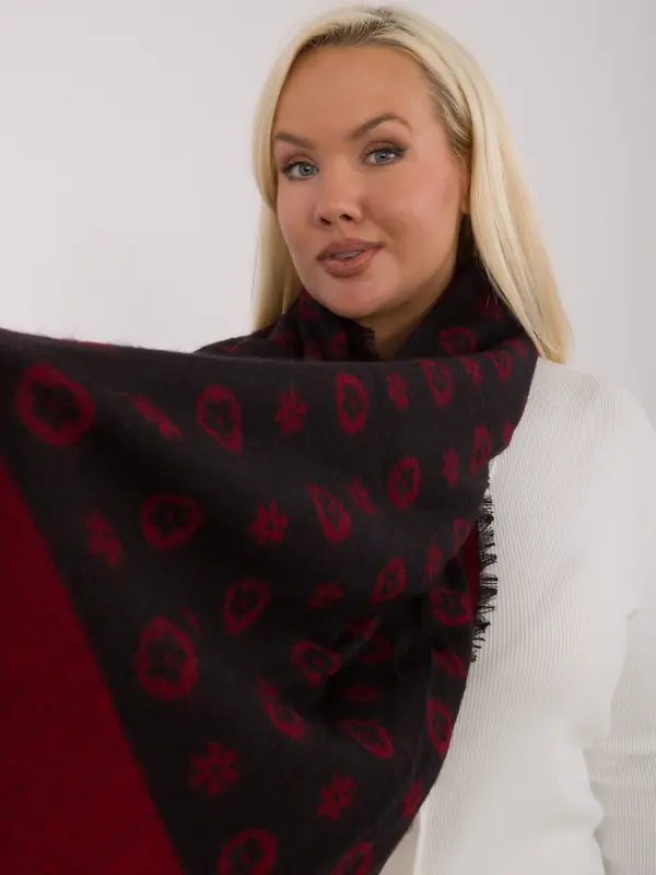 Factory Price Scarf-AT-SZ-1701.61-black-red