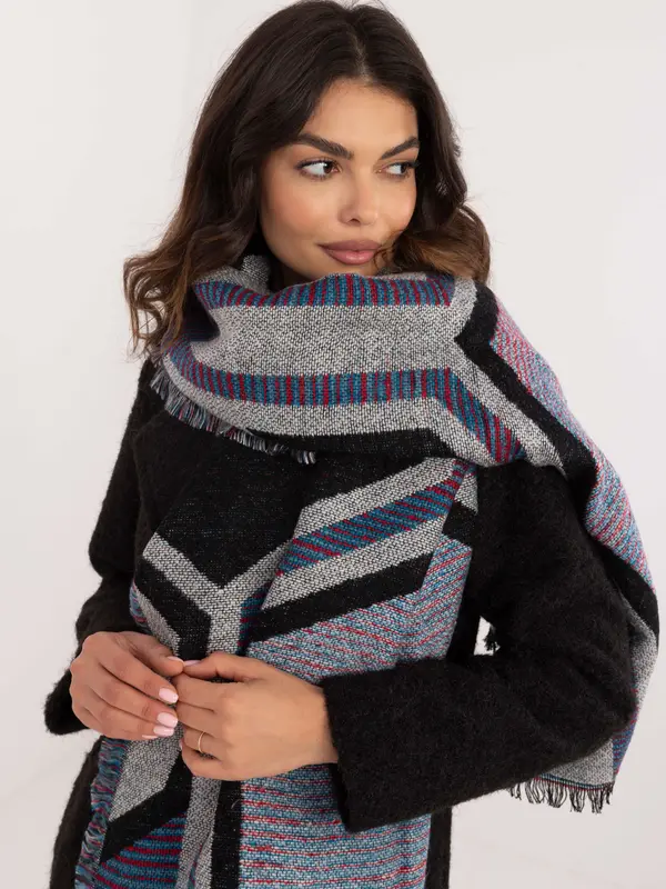 Factory Price Scarf-AT-SZ-2101.22P-grey-black