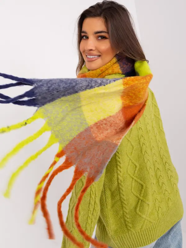 Wool Fashion Italia Scarf-AT-SZ-2311501.90-navy blue