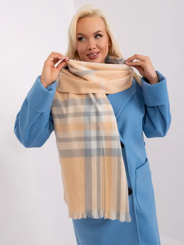 Wool Fashion Italia Scarf-AT-SZ-23125-1.26-Peach