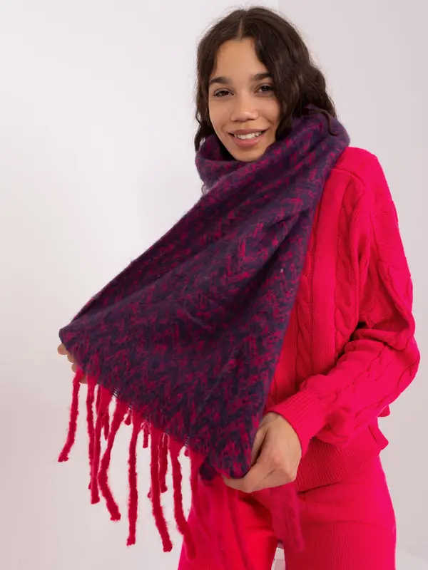 Wool Fashion Italia Scarf-AT-SZ-23125.75-navy-red