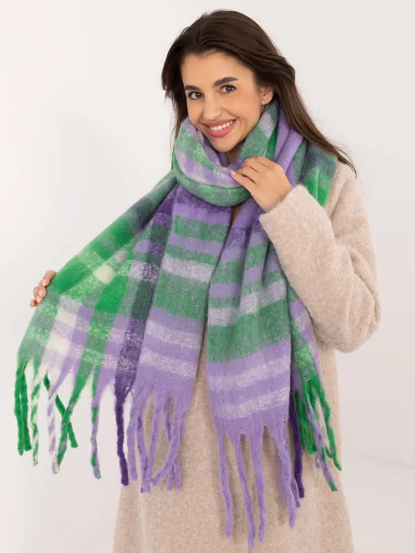 Wool Fashion Italia Scarf-AT-SZ-231301.21-purple