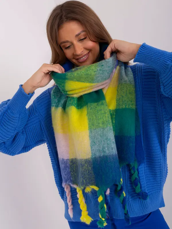 Wool Fashion Italia Scarf-AT-SZ-2313501.97-Cobalt