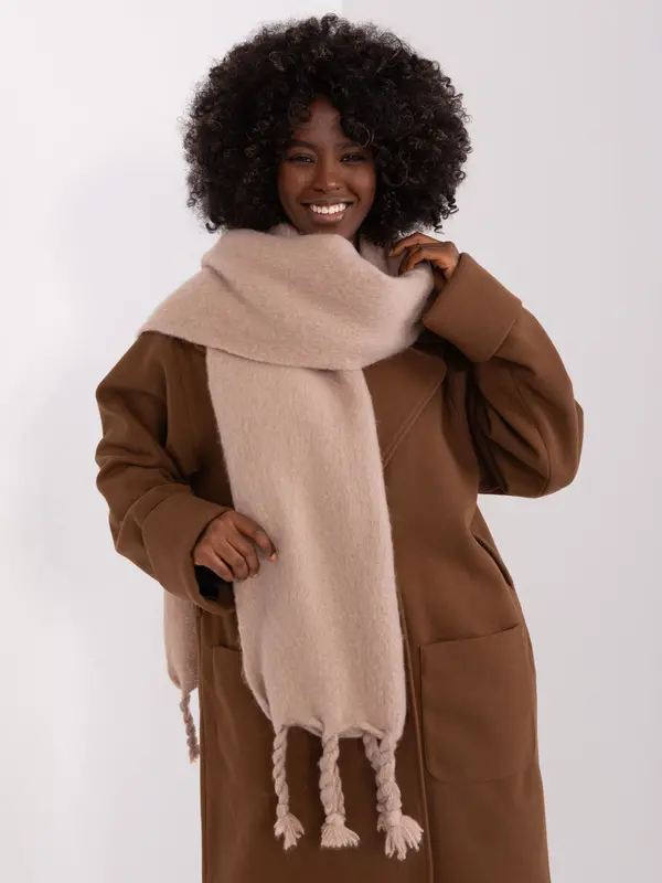 Wool Fashion Italia Scarf-AT-SZ-2313502.20P-dark beige