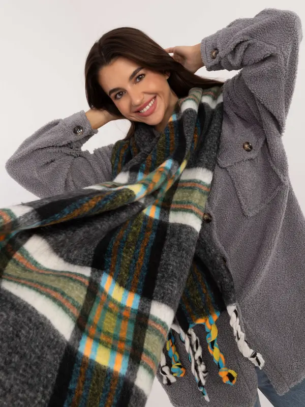 Wool Fashion Italia Scarf-AT-SZ-231501.49-black
