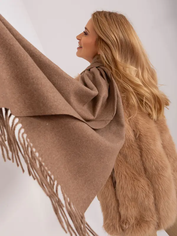 Wool Fashion Italia Scarf-AT-SZ-23185.62P-dark beige