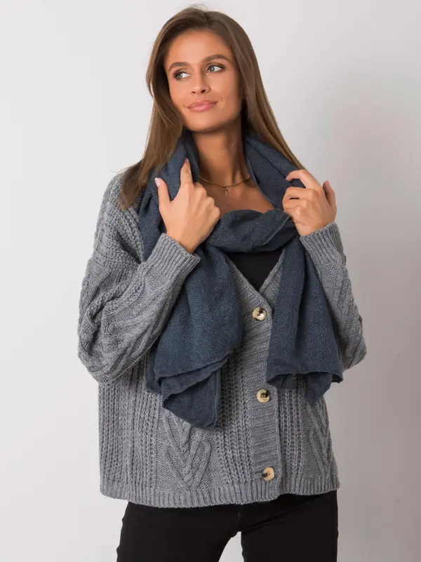 Wool Fashion Italia Scarf-AT-SZ-3899.91-dark blue
