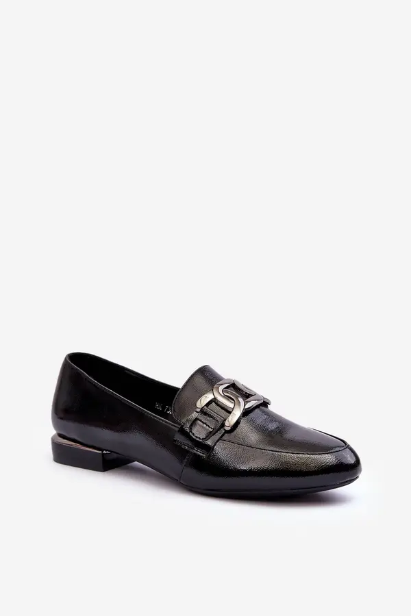 SERGIO LEONE SERGIO LEONE Women's Moccasins with Embellishment Black Camilena