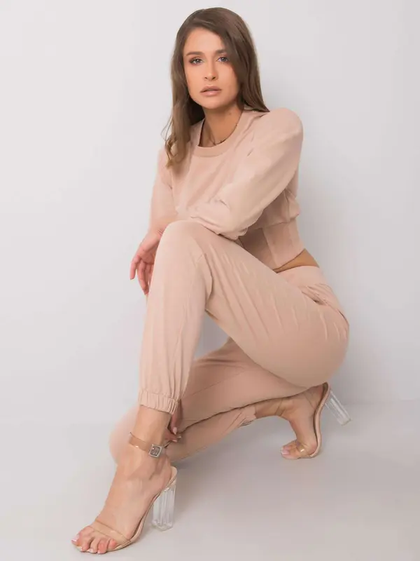 RUE PARIS Set-356-KMPL-1203.84-beige