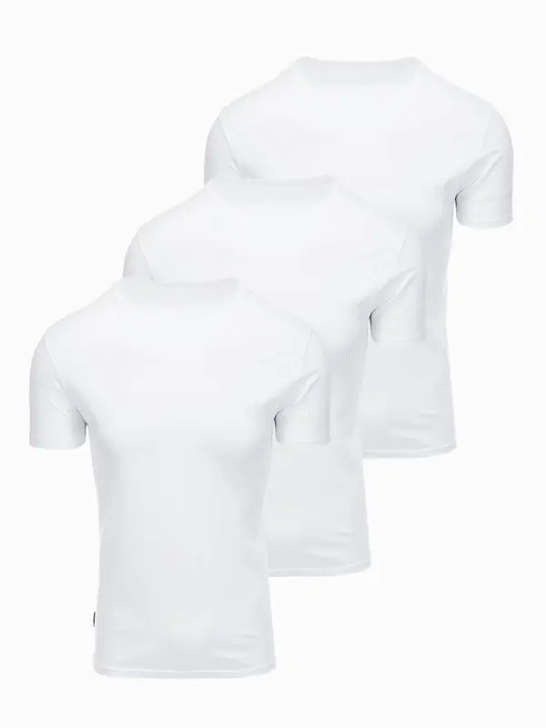 Ombre Set muških Ombre BASIC majica - 3x bijele