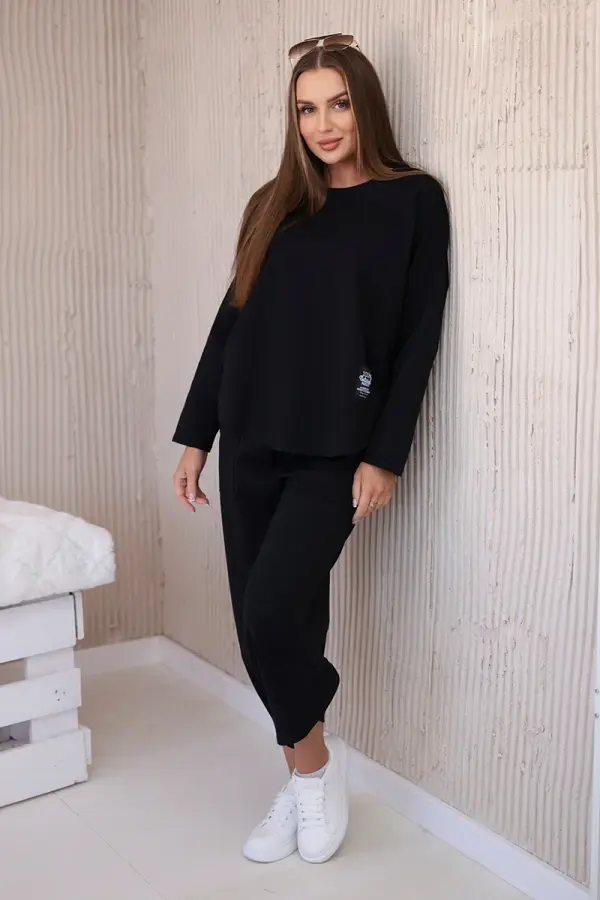Kesi Włoski Set of sweatshirt and pants punto Black