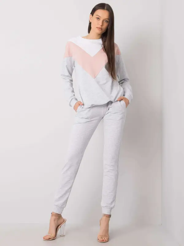 RUE PARIS Set-RV-KMPL-6715.33P-grey-pink