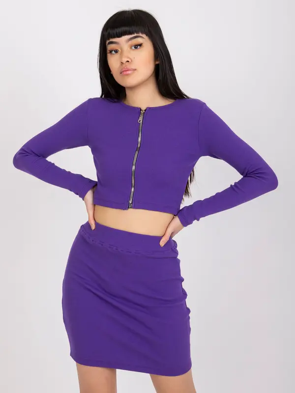 RUE PARIS Set-RV-KMPL-7526.03-dark purple