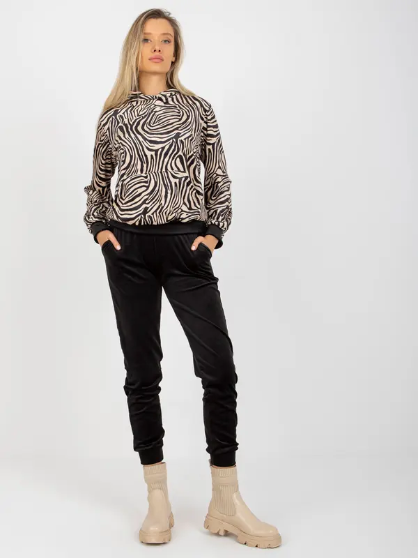RUE PARIS Set-WN-KMPL-2410.01P-black-beige