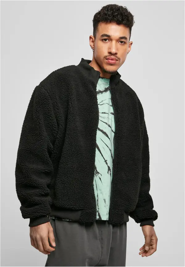Urban Classics Sherpa Jacket Boxy Black