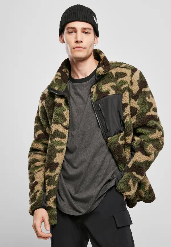 Urban Classics Sherpa Jacket wooden camouflage