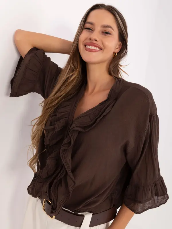 Italy Moda Shirt-MI-KS-92224.95-dark brown