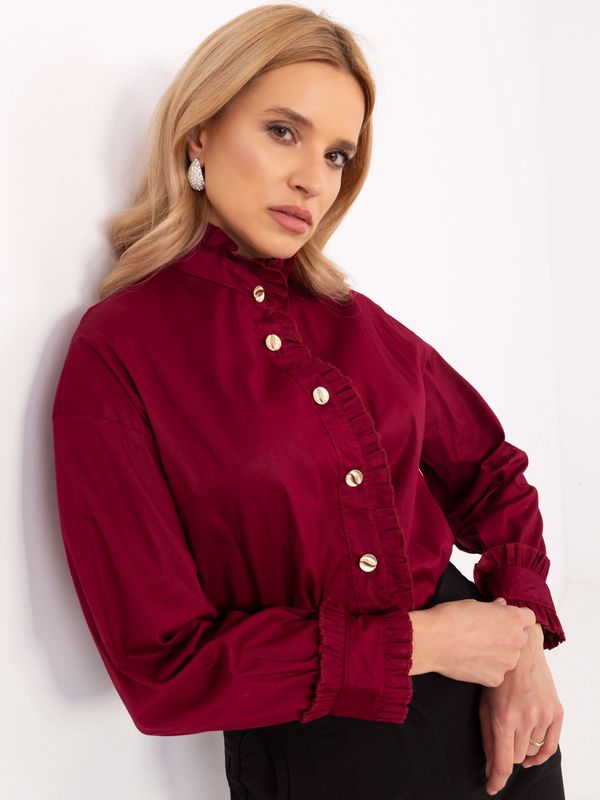Italy Moda Shirt-MI-KS-C237.71-burgundy