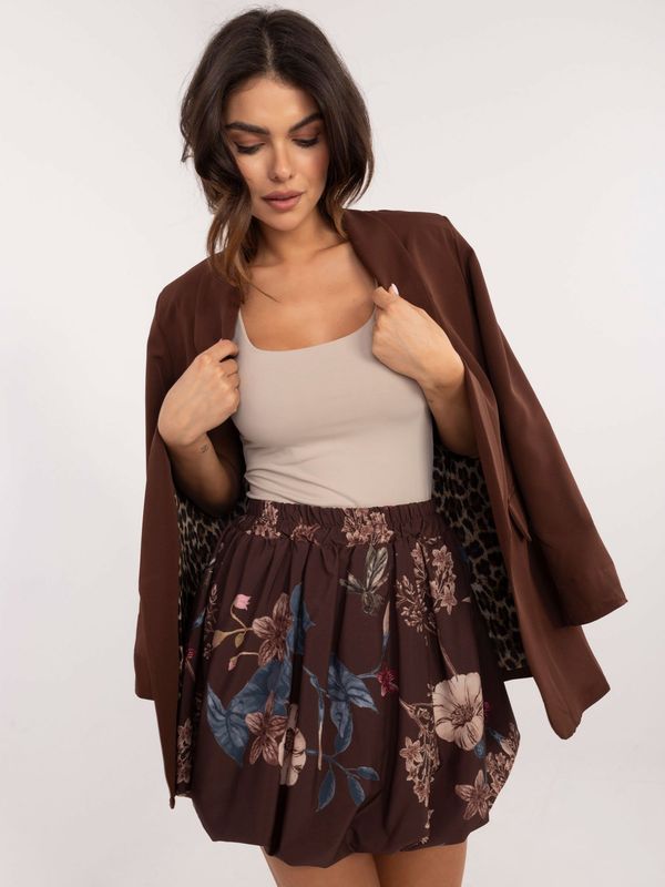 Italy Moda Skirt-DHJ-SD-19865-4.53P-Brown