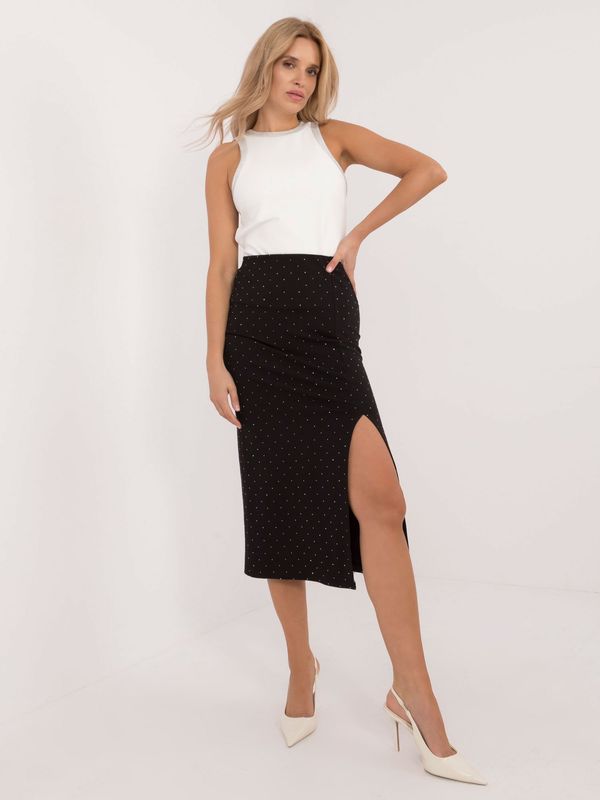 Italy Moda Skirt-MI-SD-25999.73-black-silver