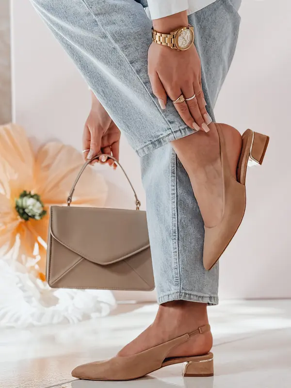 DStreet SLIMGIM kaki salonke s ravnom petom