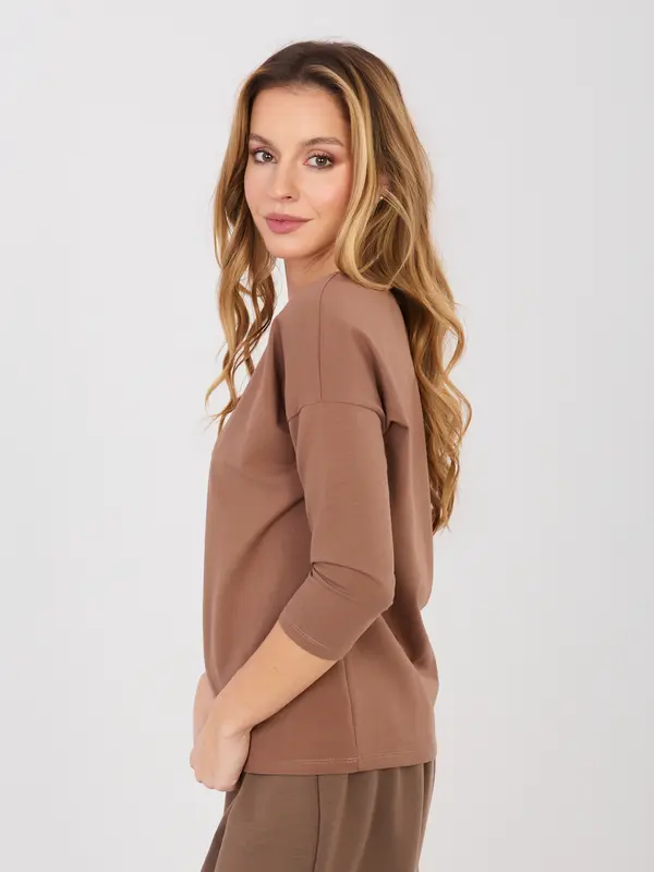 BASIC Feel Good Smeđa bluza s okruglim izrezom