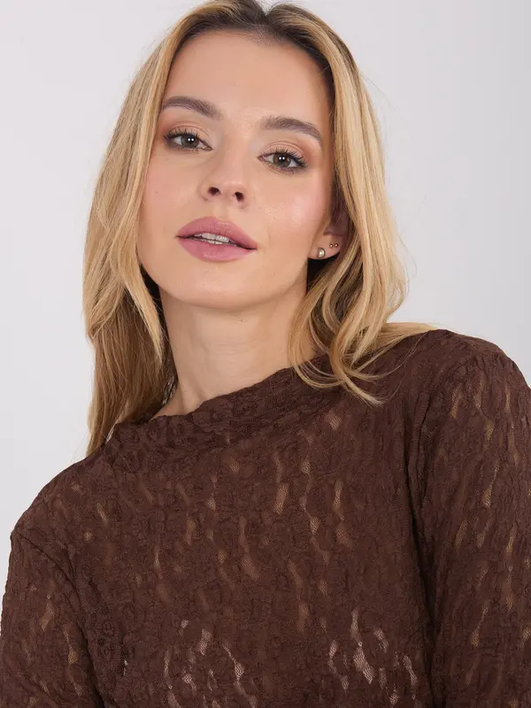 Italy Moda Smeđa bluza s uzorkom