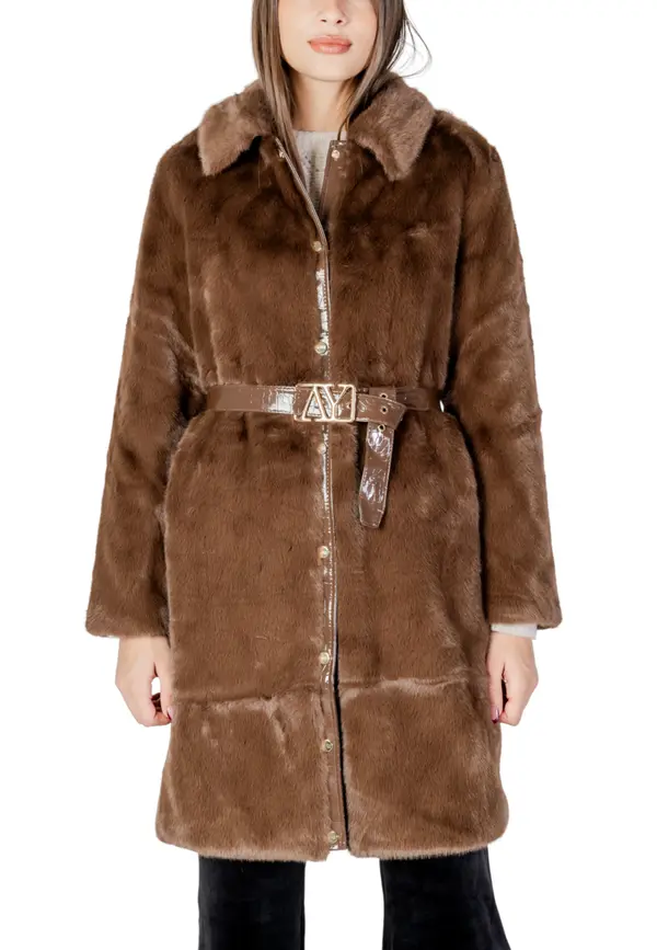 Ayfee Smeđi zimski kaput s remenom