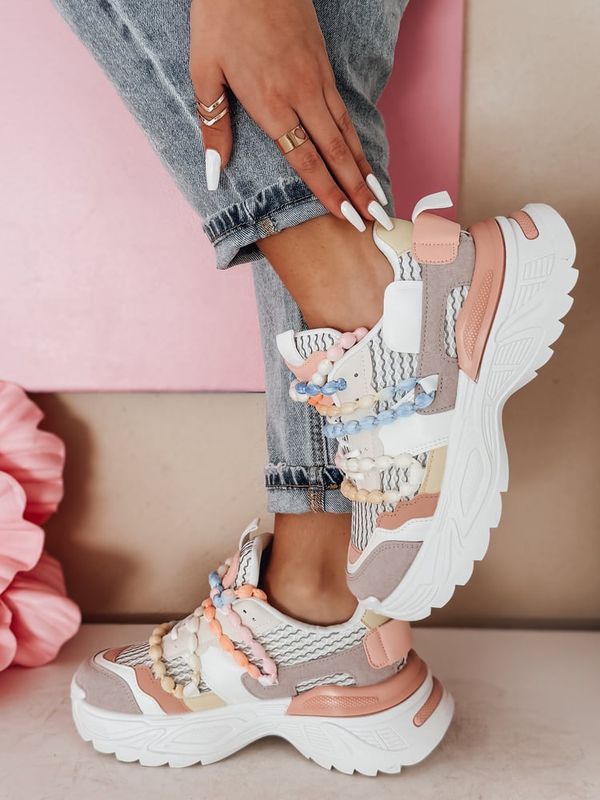 DStreet Sneakersy damskie na wysokiej platformie BEASTAR kolorowe Dstreet