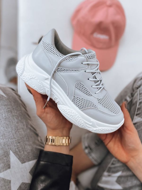 DStreet Sneakersy damskie RISNA szare Dstreet