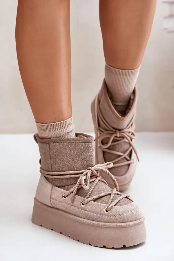 Boto Snow boots with platform bindings beige Mavora