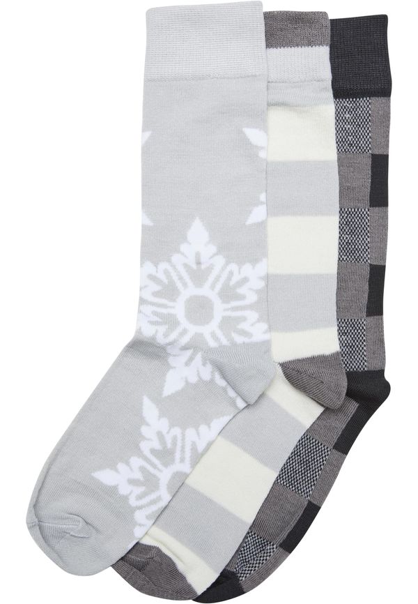 Urban Classics Snowflake Christmas Socks - 3-Pack