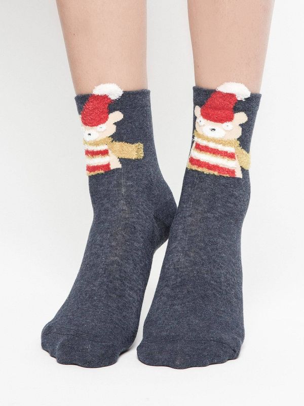 Yups Socks with the application grey bear