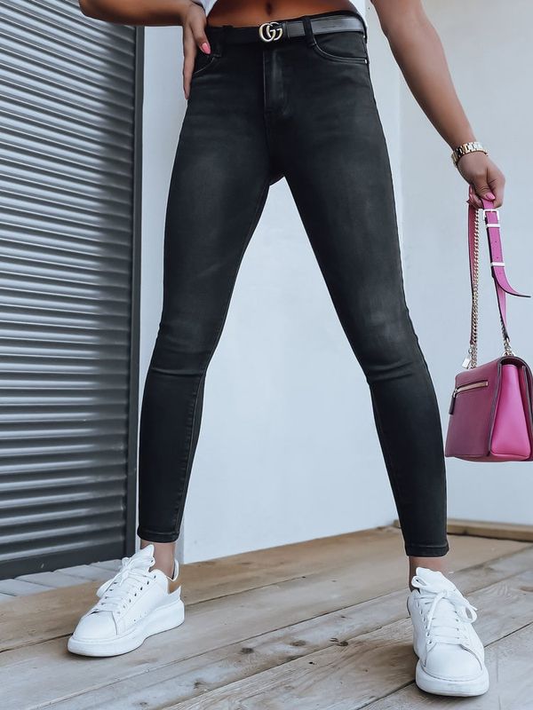 DStreet Spodnie damskie jeansowe ADEL czarne Dstreet