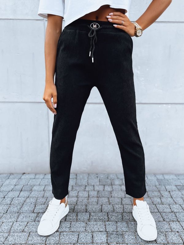 DStreet Spodnie dresowe damskie STARLUXE czarne Dstreet