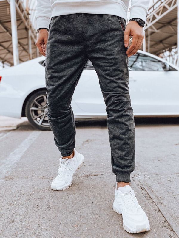 DStreet Spodnie męskie dresowe ciemnoszare Dstreet