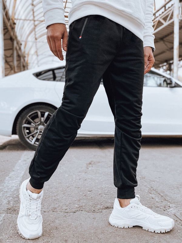 DStreet Spodnie męskie dresowe czarne Dstreet