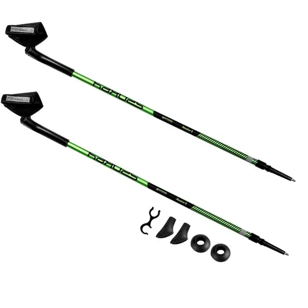 Spokey Spokey MEADOW II Hole Nordic Walking 2-dielne, anti-shock system, clear-green